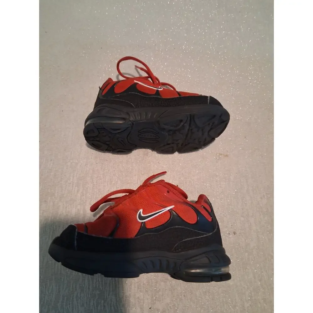 Nike Little Air Max Plus TD University Red Black CI5651-600 Size 7C No Insoles